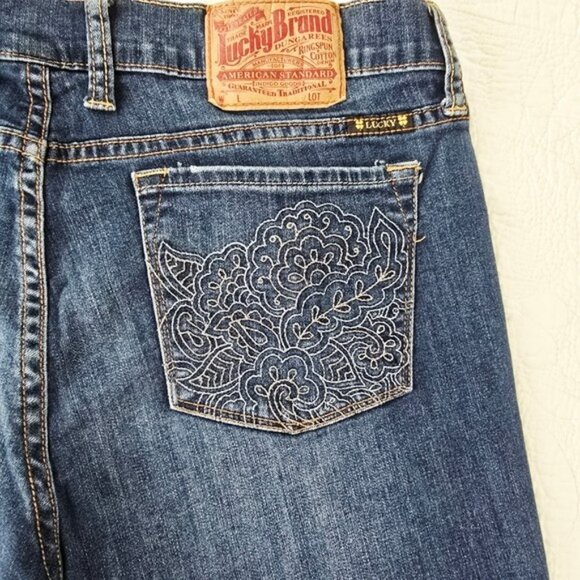 Lucky Brand Women's Jeans Size 10 W30 Charlie Skinny Blue Denim Embroidered - Picture 6 of 16